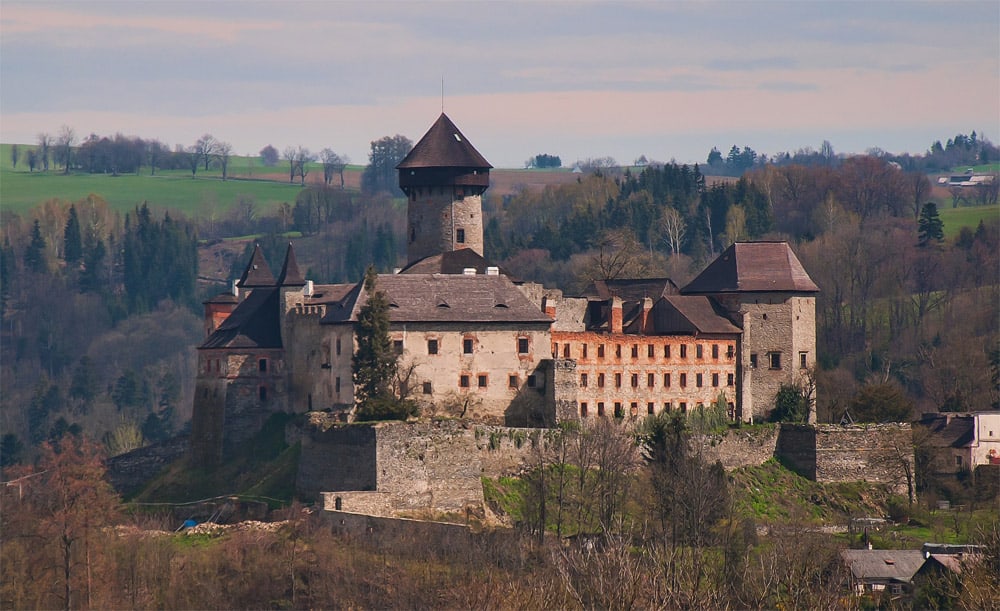Sovinec Castle in the Czech Republic An old castle in the Silesian region of the Czech Republic