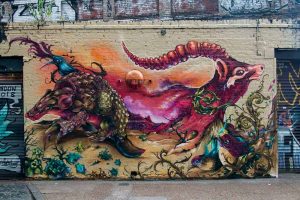 Beautiful graffiti in Brick Lane Shoreditch London
