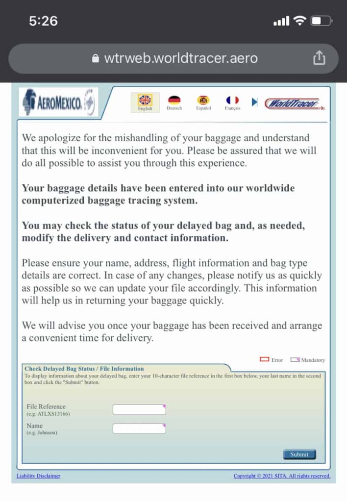 Aeromexico - Baggage policy and fees